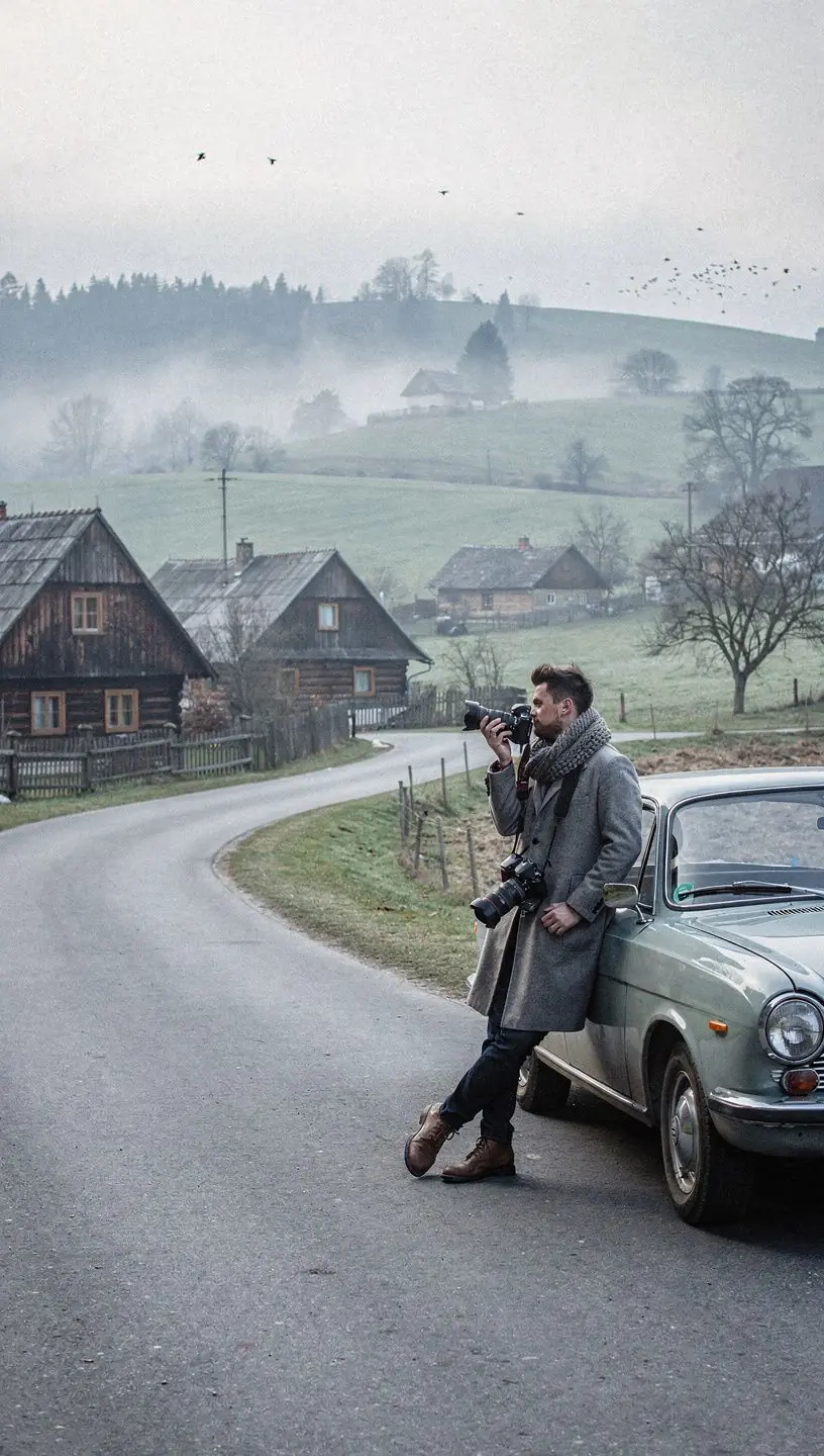 A breathtaking view of the majestic Tatra Mountains from a scenic viewpoint along the panoramic road.