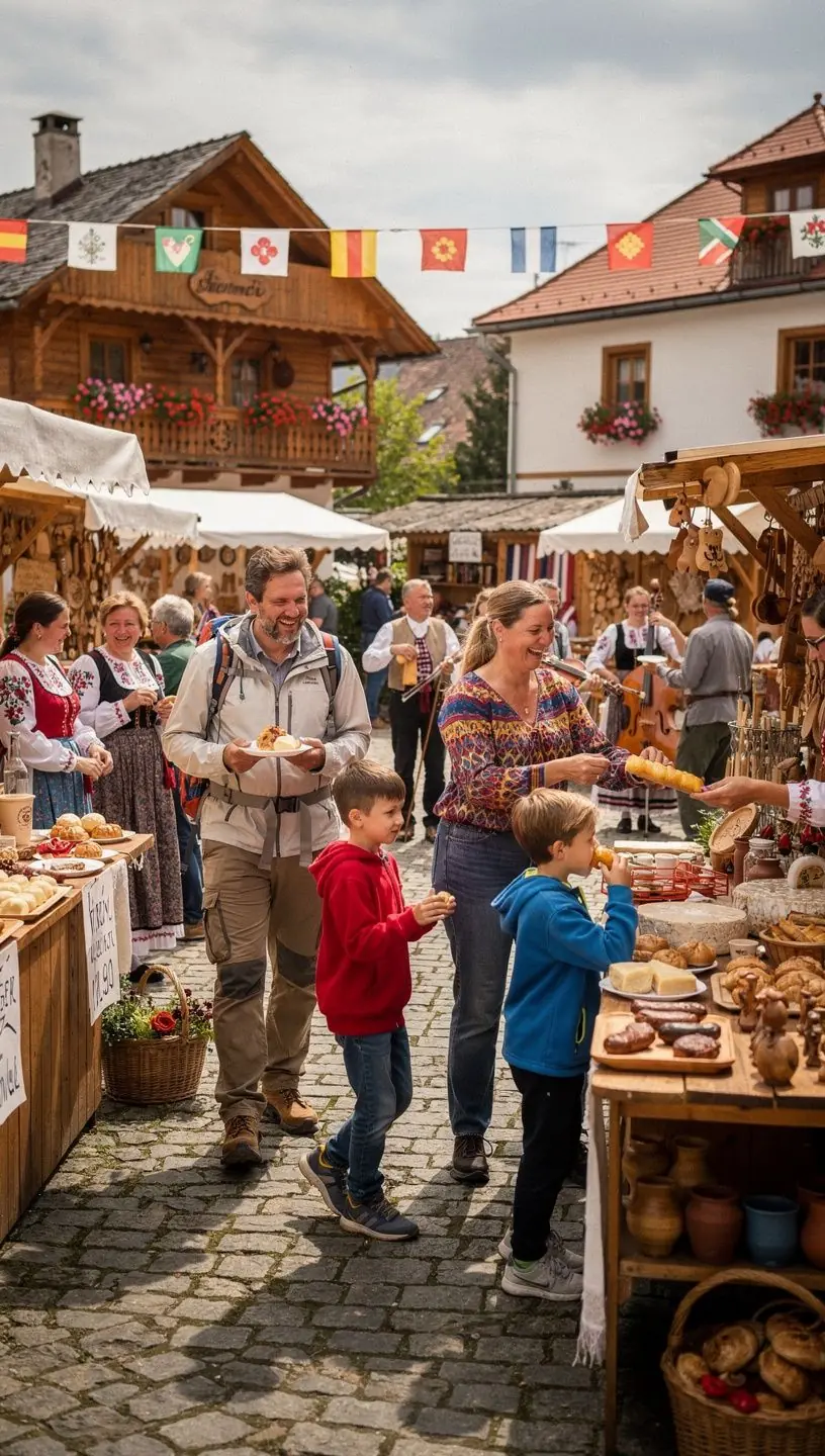A winding highway surrounded by lush green forests, showcasing the natural beauty of Slovakia's landscape.
